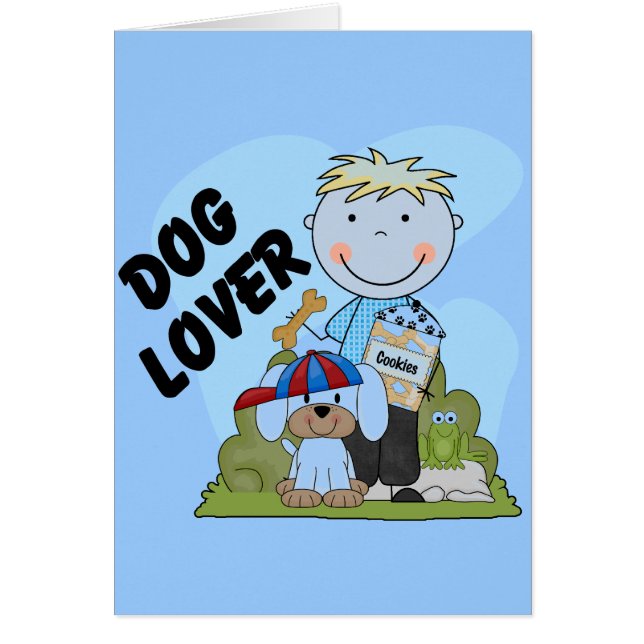 Dog Lover Blonde Boy T shirts and Gifts (Front)