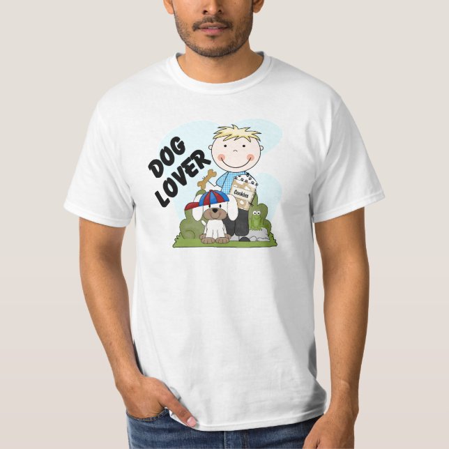 Dog Lover Blonde Boy T shirts and Gifts (Front)