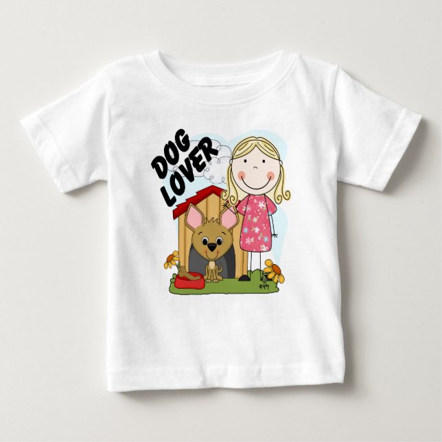 Dog Lover Blonde Girl T-shirts and Gifts (Front)