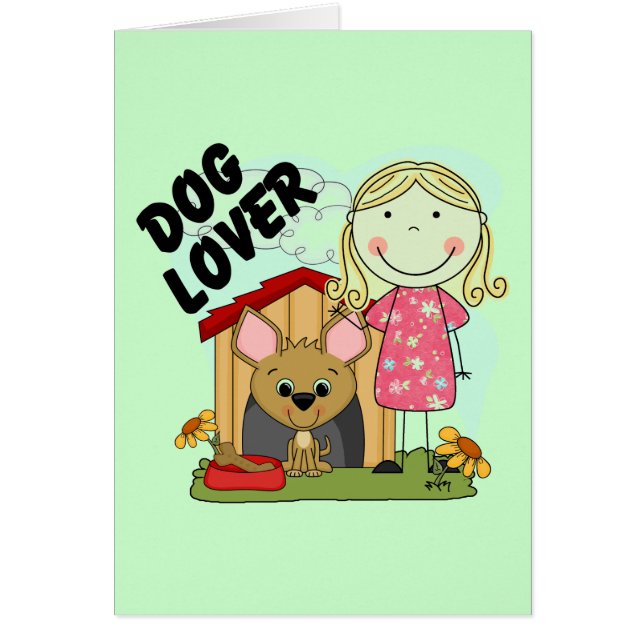 Dog Lover Blonde Girl T-shirts and Gifts (Front)