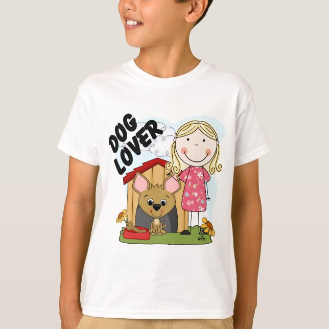 Dog Lover Blonde Girl T-shirts and Gifts (Front)