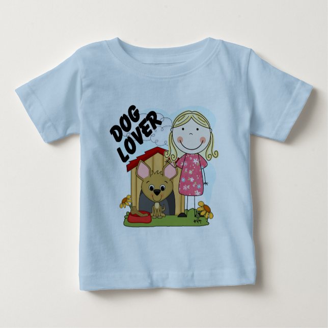 Dog Lover Blonde Girl T-shirts and Gifts (Front)