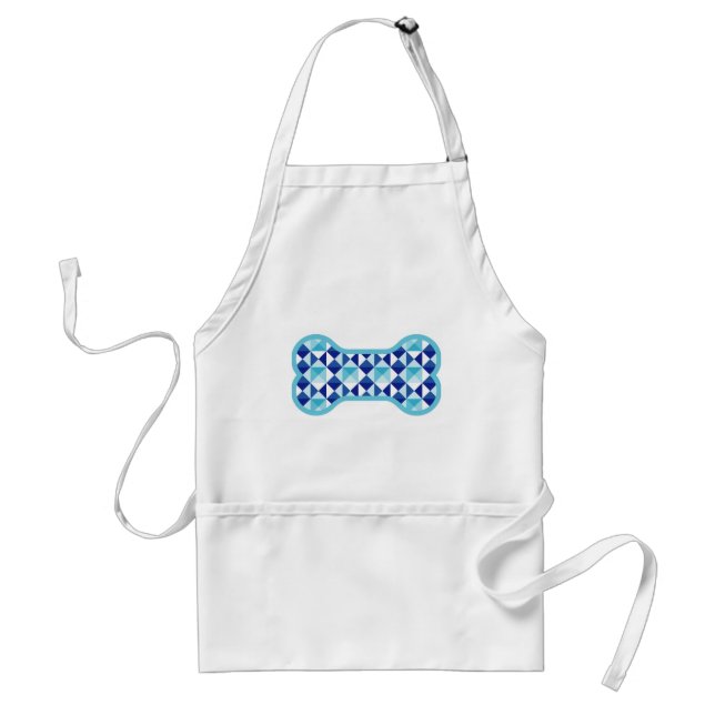 Dog Lover – Blue Crystal Bone Standard Apron (Front)