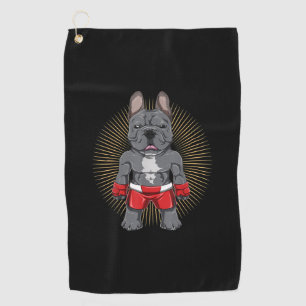Dog Lover   Brave French Bulldog Fighter Golf Towel
