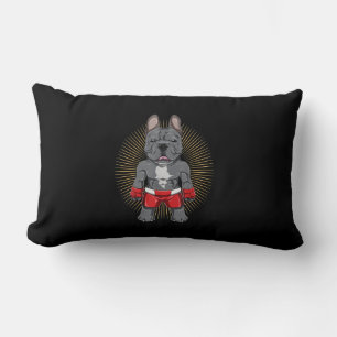Dog Lover   Brave French Bulldog Fighter Lumbar Cushion