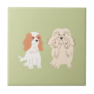 Dog lover ceramic tile