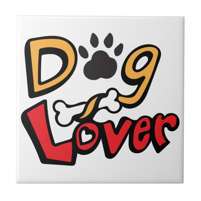 Dog Lover Ceramic Tile (Front)
