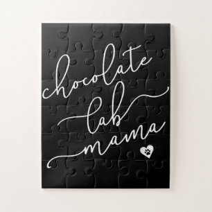 Dog Lover   Chocolate Lab Mama Jigsaw Puzzle