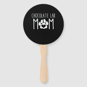 Dog Lover Chocolate Lab Mum Hand Fan