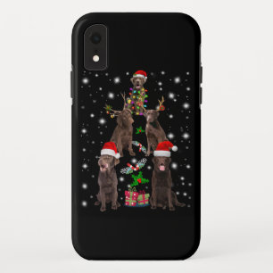 Dog Lover Chocolate Labrador Christmas Tree iPhone XR Case