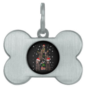 Dog Lover Chocolate Labrador Christmas Tree Pet ID Tag