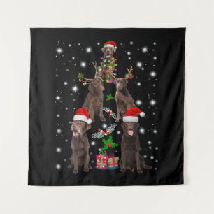 Dog Lover   Chocolate Labrador Christmas Tree Tapestry