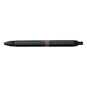Dog Lover Chocolate Labrador Dog Silhouette Black Ink Pen