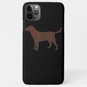 Dog Lover   Chocolate Labrador Dog Silhouette iPhone 11 Pro Max Case
