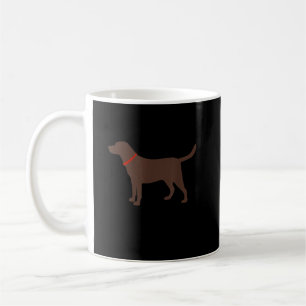 Dog Lover   Chocolate Labrador Dog Silhouette Coffee Mug