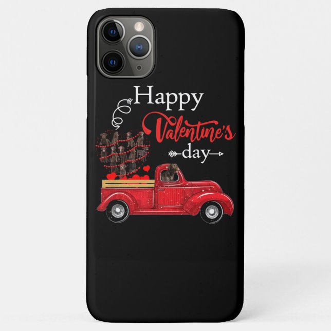 Dog Lover | Chocolate Labrador Happy Valentine Case-Mate iPhone Case (Back)