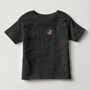 Dog Lover   Chocolate Labrador In USA Flag Toddler T-Shirt