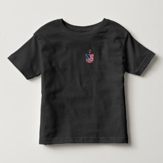 Dog Lover | Chocolate Labrador In USA Flag Toddler T-Shirt