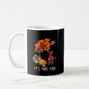 Dog Lover Chocolate Labrador It's Fall Y'all Coffee Mug