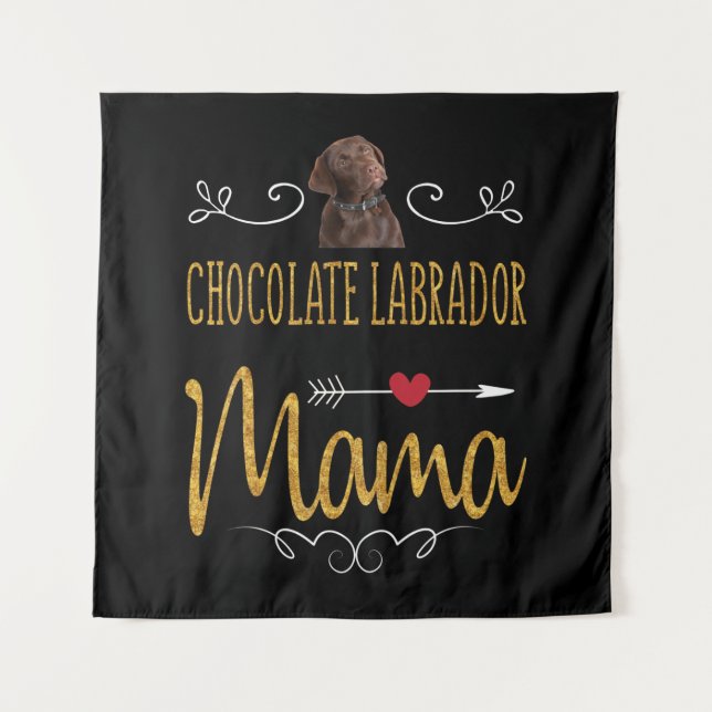 Dog Lover | Chocolate Labrador Mama Tapestry (Front)