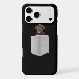 Dog Lover Chocolate Labrador Puppy In Pocket