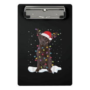 Dog Lover Chocolate Labrador Retriever Christmas Mini Clipboard