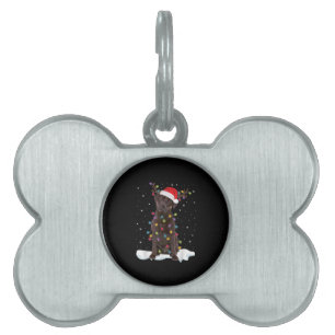 Dog Lover Chocolate Labrador Retriever Christmas Pet ID Tag