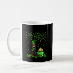 Dog Lover Chocolate Labrador Through The Shamrock Coffee Mug