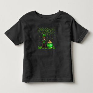 Dog Lover Chocolate Labrador Through The Shamrock Toddler T-Shirt