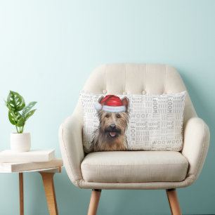 Dog Lover Christmas Berger Picard Holiday Lumbar Cushion