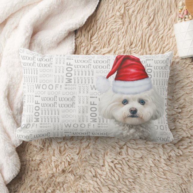 Dog Lover Christmas Coton de Tulear Holiday Lumbar Cushion (Blanket)