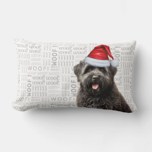 Dog Lover Christmas Cute Bouvier Holiday Lumbar Cushion
