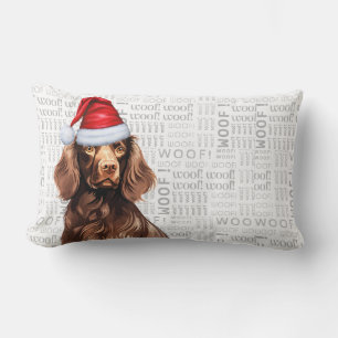 Dog Lover Christmas Cute Boykin Spaniel Holiday Lumbar Cushion