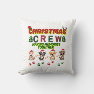 Dog Lover Christmas Family-Christmas crew dogs Cushion