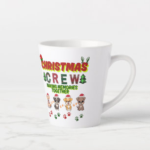 Dog Lover Christmas Family-Christmas crew dogs  Latte Mug