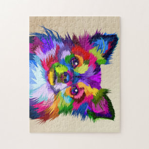 Dog Lover Colourful Chihuahua Dog Jigsaw Puzzle