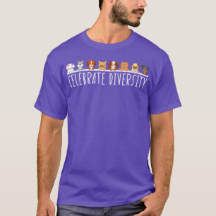 Dog Lover Cool Celebrate Diversity Dogs gift retro T-Shirt