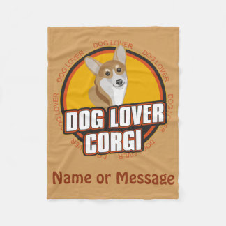 Dog Lover Corgi Blanket Customise Name / Message