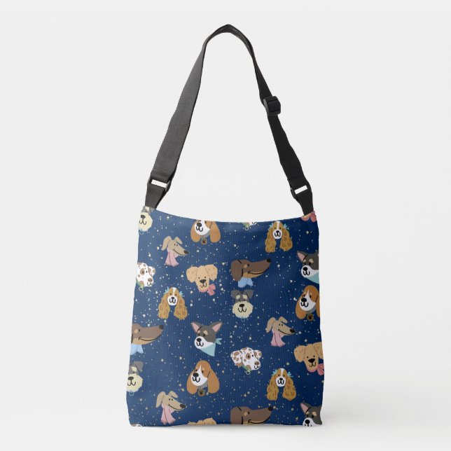 DOG LOVER CROSSBODY(BLUE) BAG (Front)