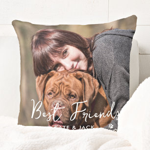 Dog Lover Custom 2 Photo Pet Best Friends Cushion