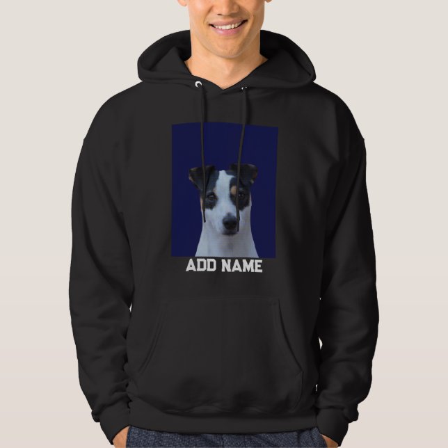 Dog Lover Custom Photo and Name Personalised  Hoodie (Front)