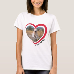 Dog Lover Custom Photo and Name Personalised  T-Shirt