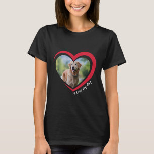 Dog Lover Custom Photo and Name Personalised  T-Shirt