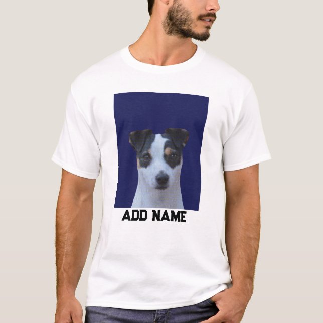 Dog Lover Custom Photo and Name Personalised  T-Shirt (Front)