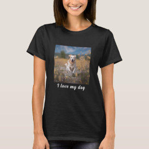 Dog Lover Custom Photo and Name Personalized  T-Shirt