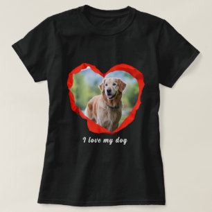 Dog Lover Custom Photo and Name Personalized  T-Shirt
