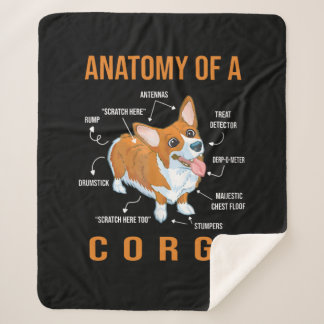 Dog Lover Cute Corgi Sherpa Blanket