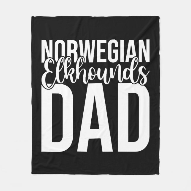 Dog lover dad fleece blanket (Front)