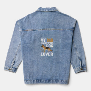 Dog Lover Dad Is Awesome Denim Jacket