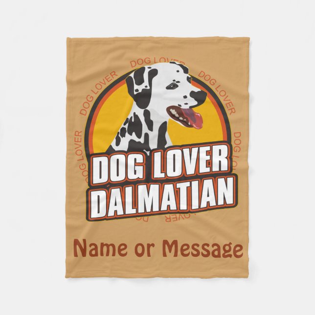 Dog Lover Dalmatian Blanket Customise Name (Front)